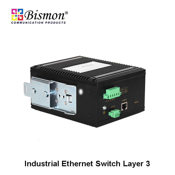 8*10/100/1000Base-T(X) RJ45, 4*10GBase-R SFP+, 4*1000Base-X SFP Managed L3 Industrial switch